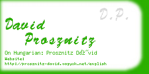 david prosznitz business card